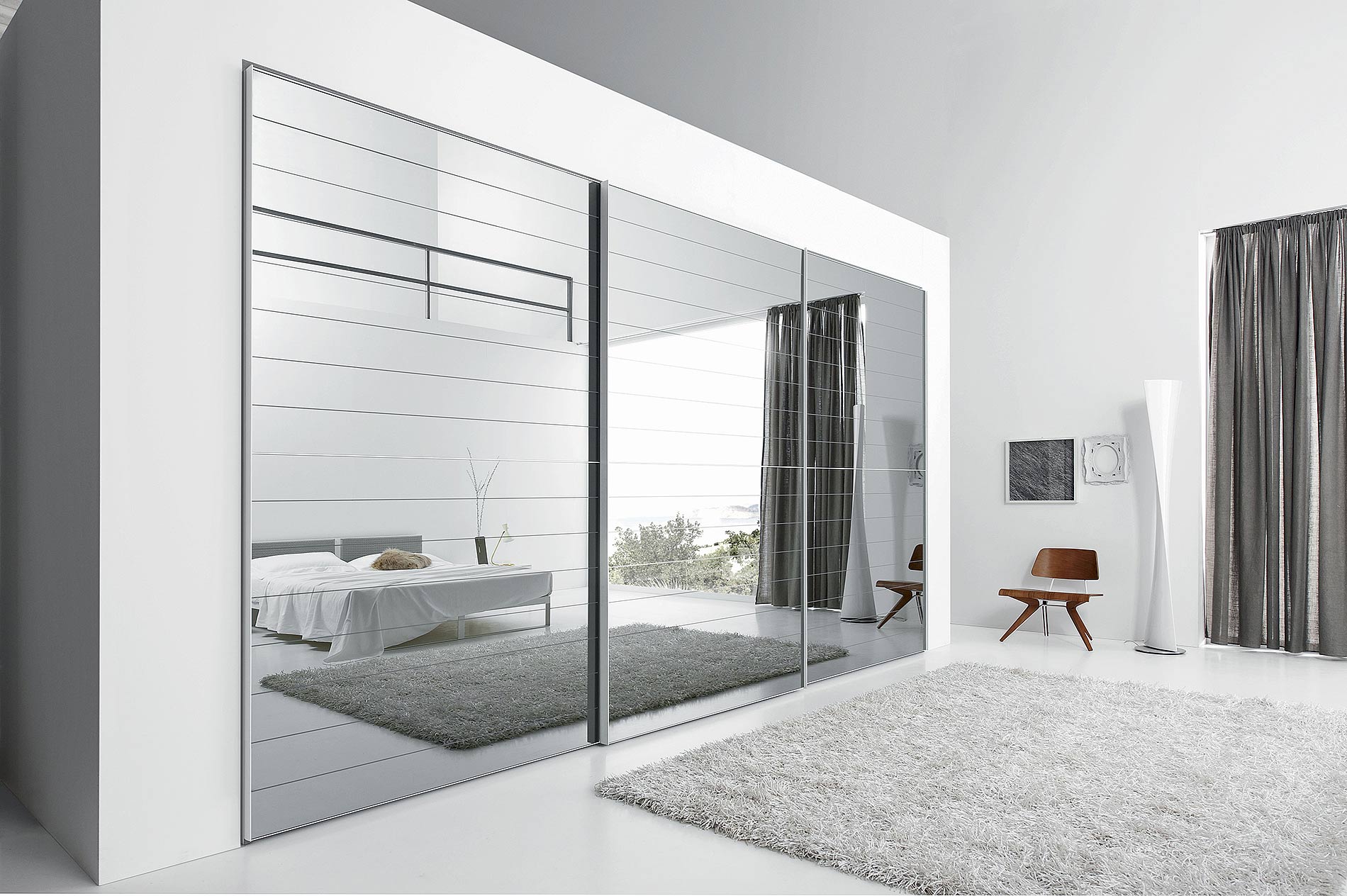 Ante dell'armadio scorrevoli a specchio di design