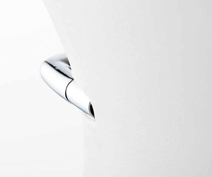 Moderna ICF Sedia Stick ETK in dettaglio pelle cromo alluminio Moderna ICF Sedia Stick ETK in dettaglio pelle cromo alluminio