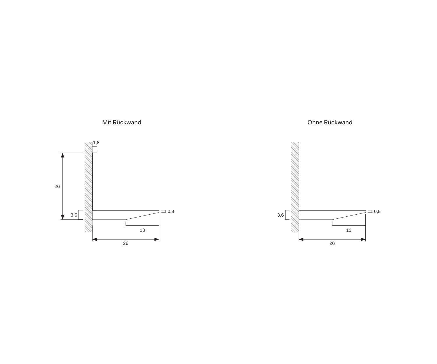 Novamobili Mensola a muro Dimensioni Horizon Novamobili Mensola a muro Dimensioni Horizon