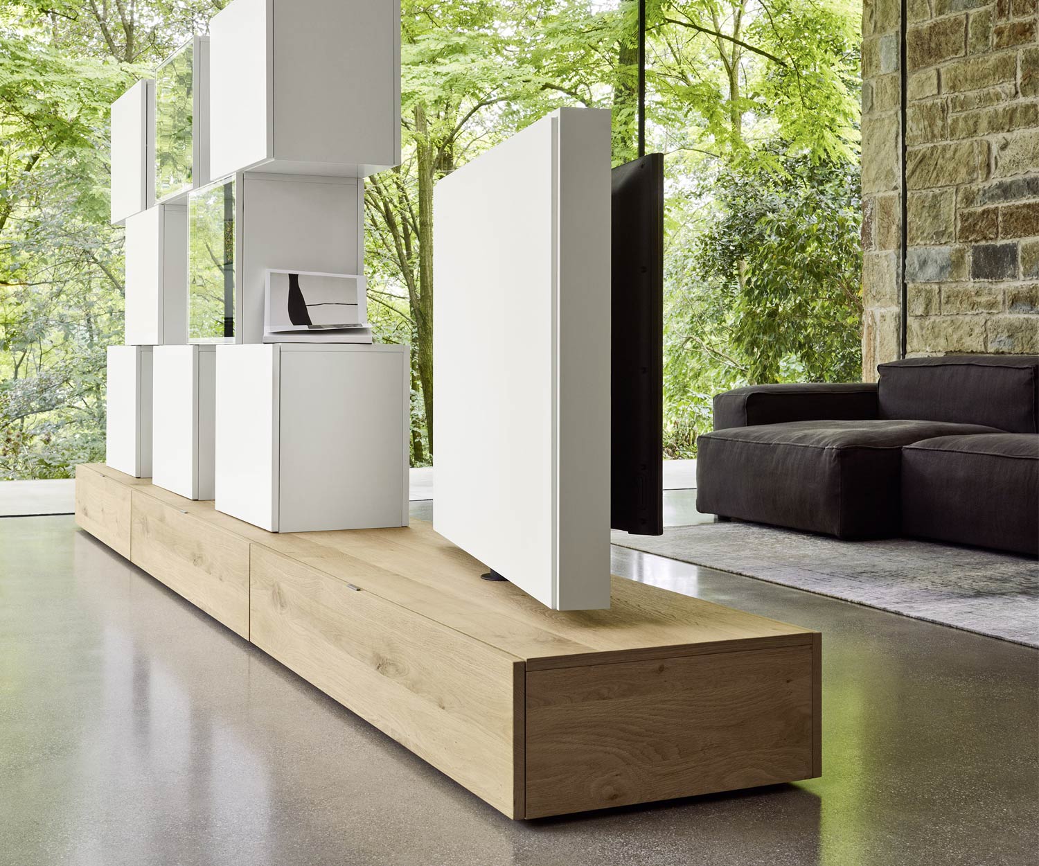 Livitalia Pensile di design C46 con vista della parete posteriore Livitalia Pensile di design C46 con vista della parete posteriore