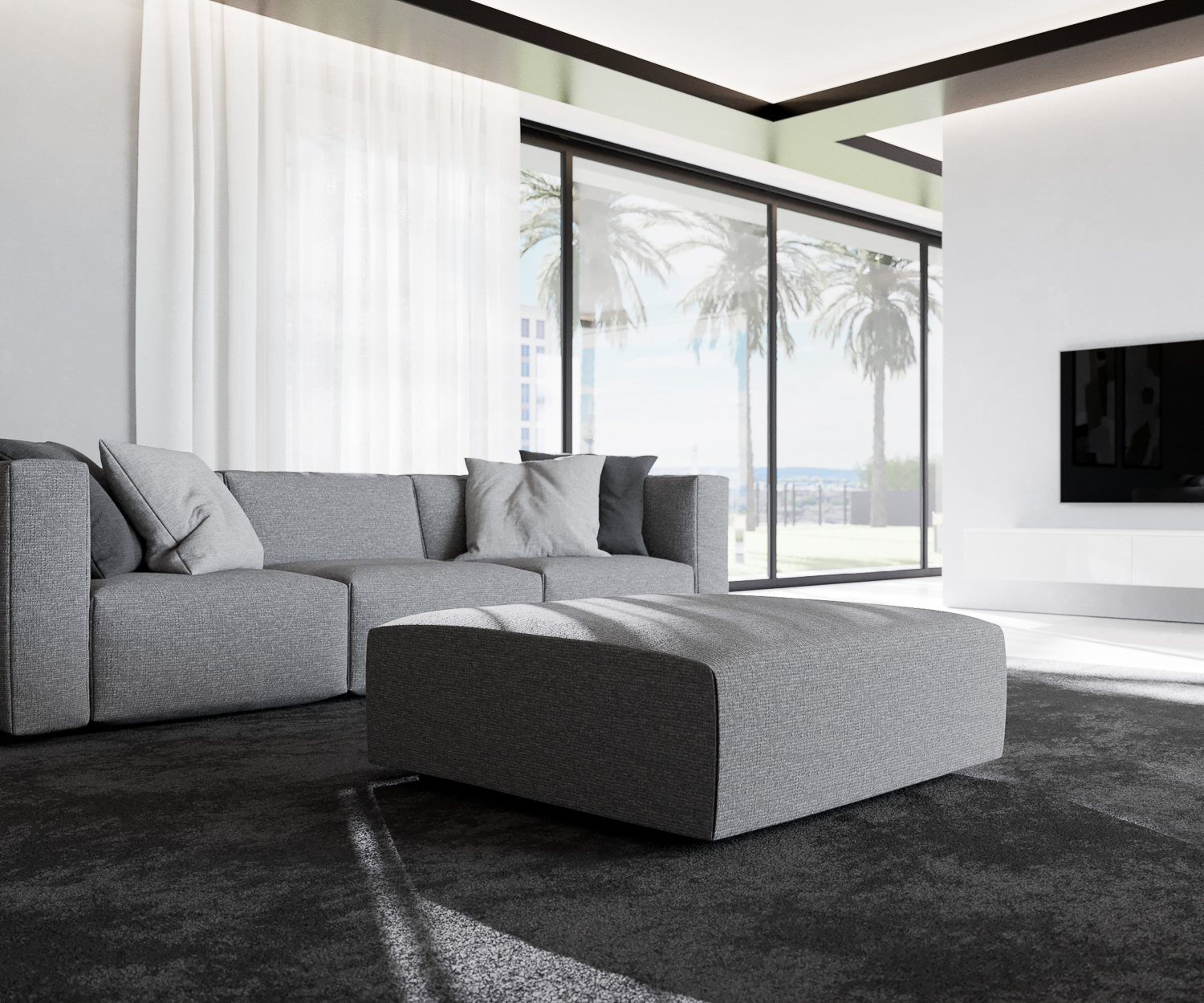 Prostoria Match Design sgabello grigio medio per divano divano soggiorno mobili esclusivi moderni di alta qualità confortevole laterale