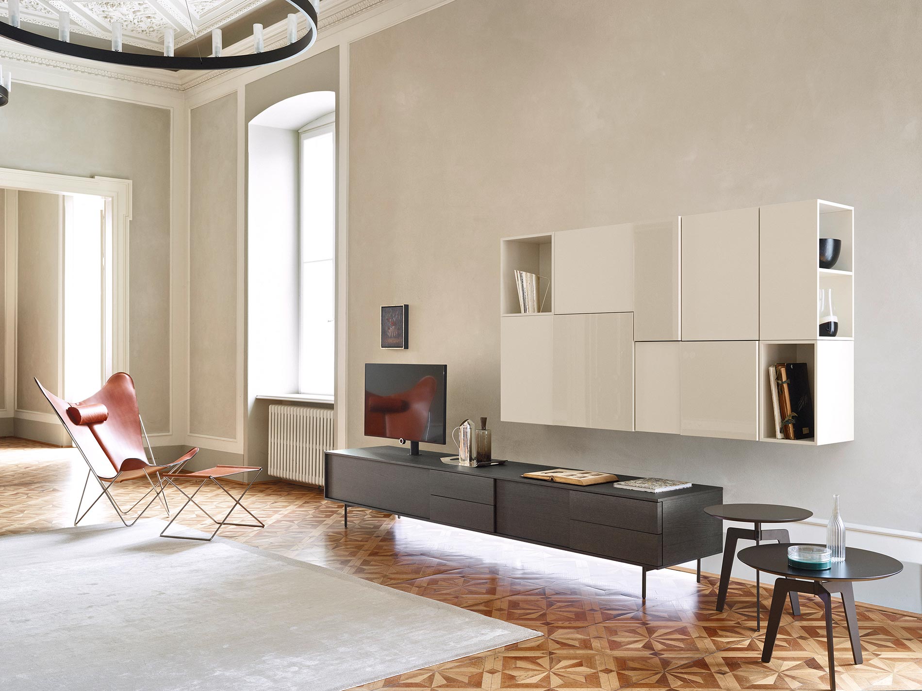 Pensile design grigio bianco
