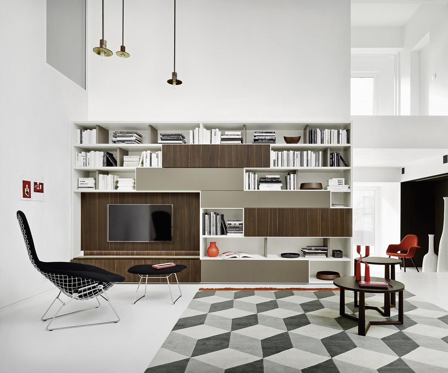 Esclusiva libreria Livitalia Design C52 in bianco opaco Esclusiva libreria Livitalia Design C52 in bianco opaco