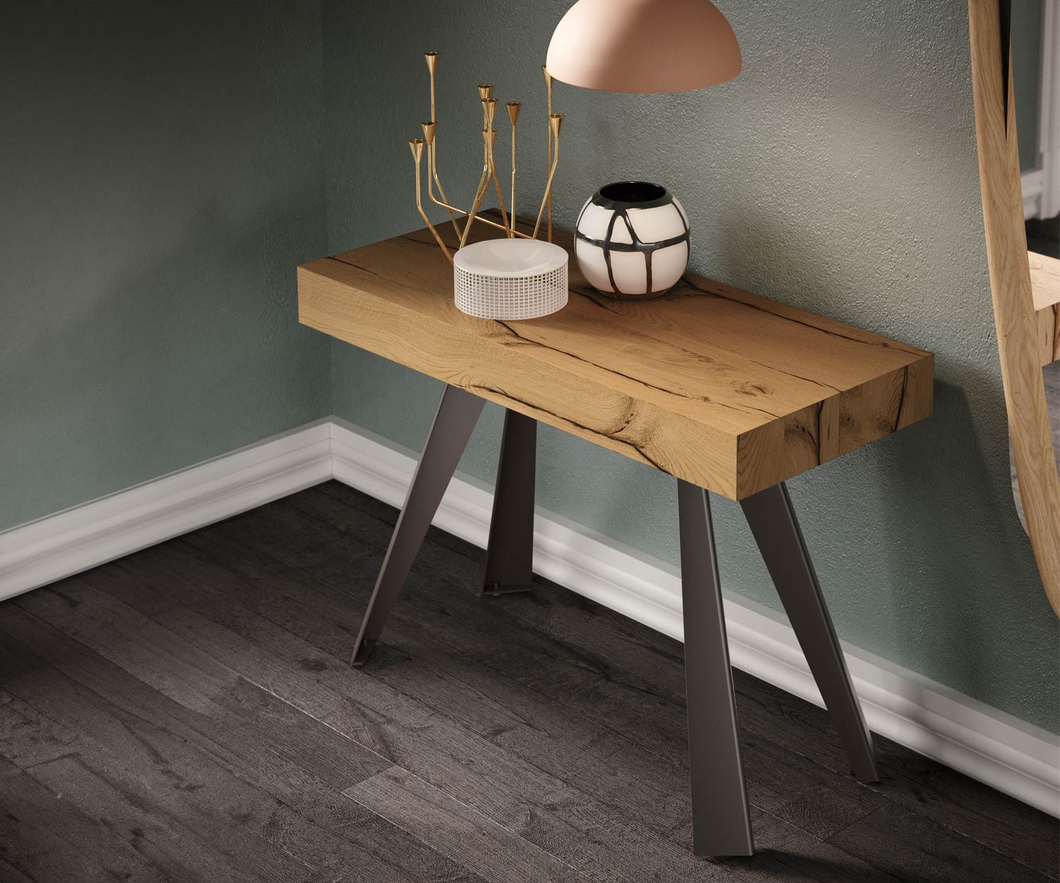 Ozzio_C04L_Console per corridoio rovere rustico Ozzio_C04L_Console per corridoio rovere rustico