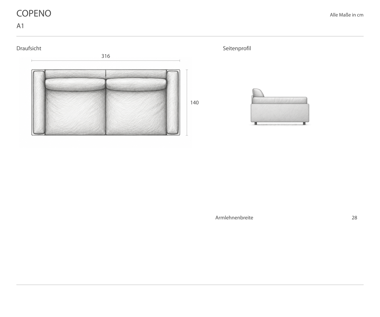Livitalia Copeno – Disegno quotato · 316 cm Livitalia Copeno – Disegno quotato · 316 cm