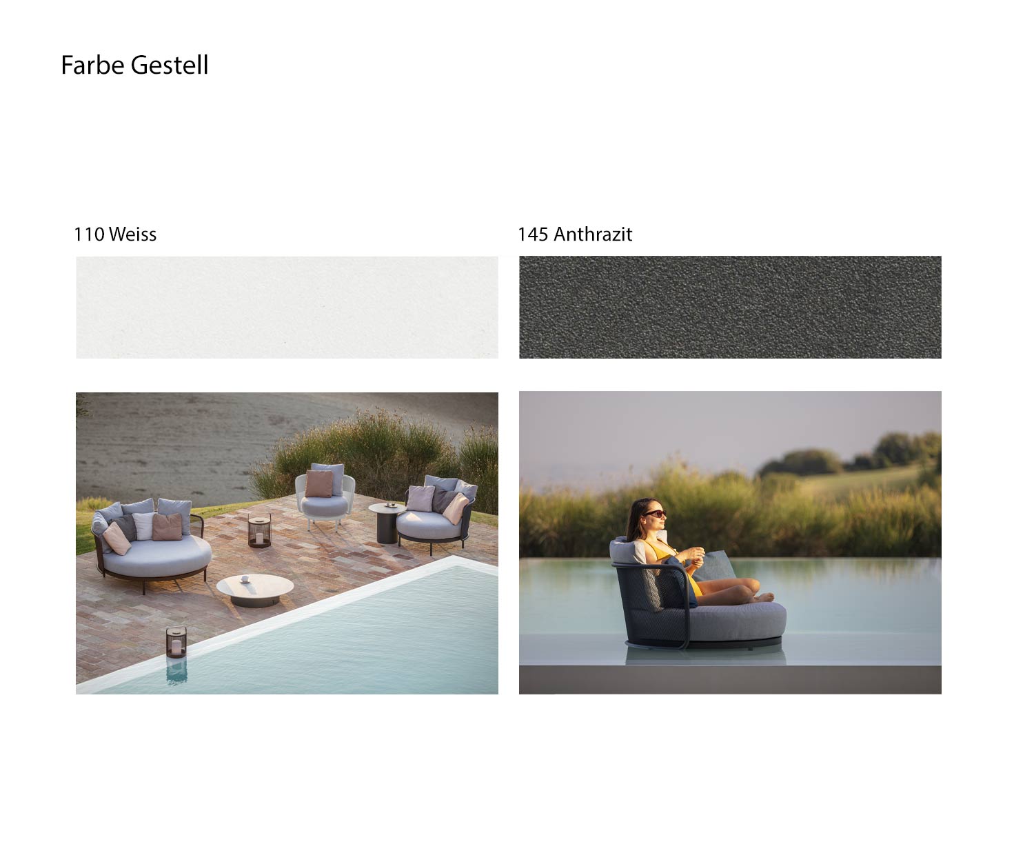 Todus Baza Round Colore telaio Bianco Grigio Grigio scuro Antracite Todus Baza Round Colore telaio Bianco Grigio Grigio scuro Antracite