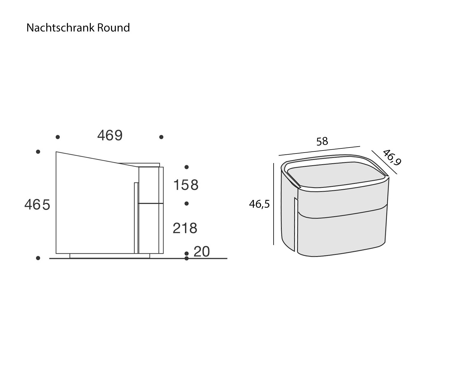 Livitalia Comodino di design Dimensioni rotonde Dimensioni schizzo Dimensioni Livitalia Comodino di design Dimensioni rotonde Dimensioni schizzo Dimensioni