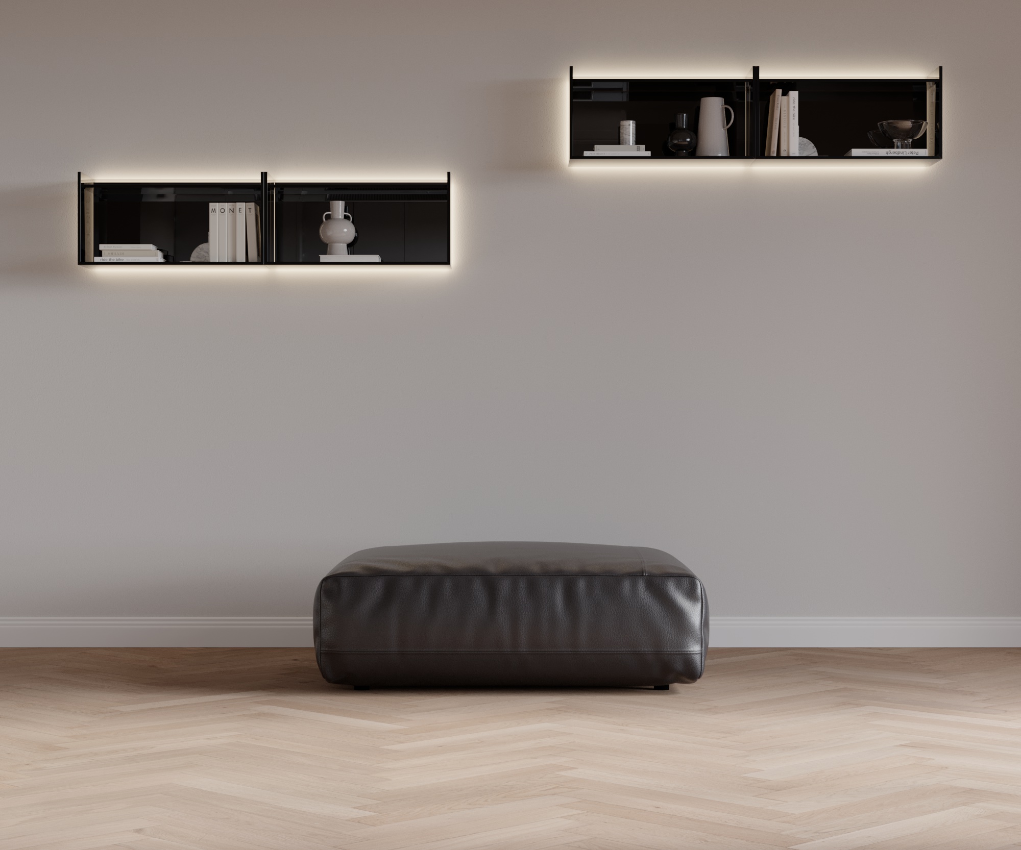 Sgabello CloudAL212x112 Pelle Devina Antracite