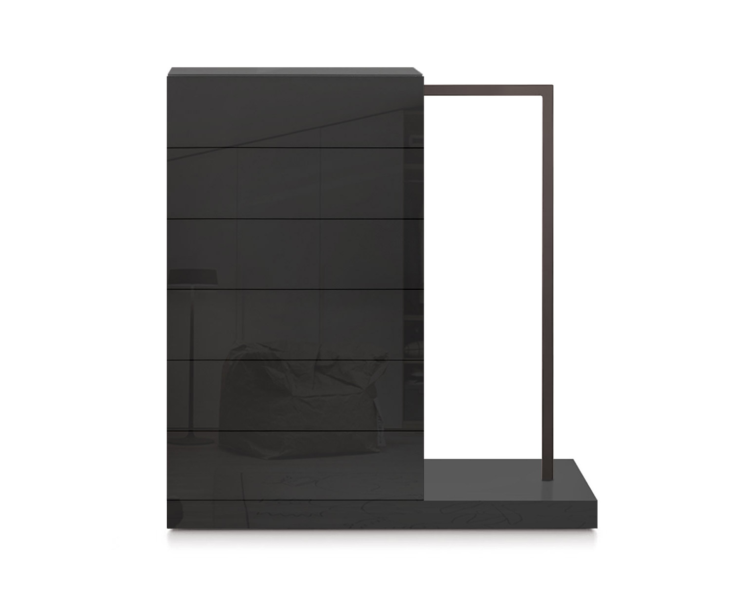 Novamobili Easy6 cassettiera alta + armadio a destra L64cm nero lucido418 Novamobili Easy6 cassettiera alta + armadio a destra L64cm nero lucido418