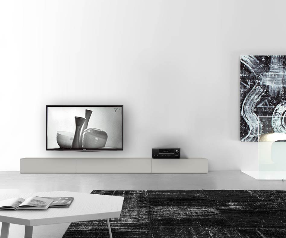 /Basamento basso di design L300 H27 grigio chiaro opaco /Basamento basso di design L300 H27 grigio chiaro opaco