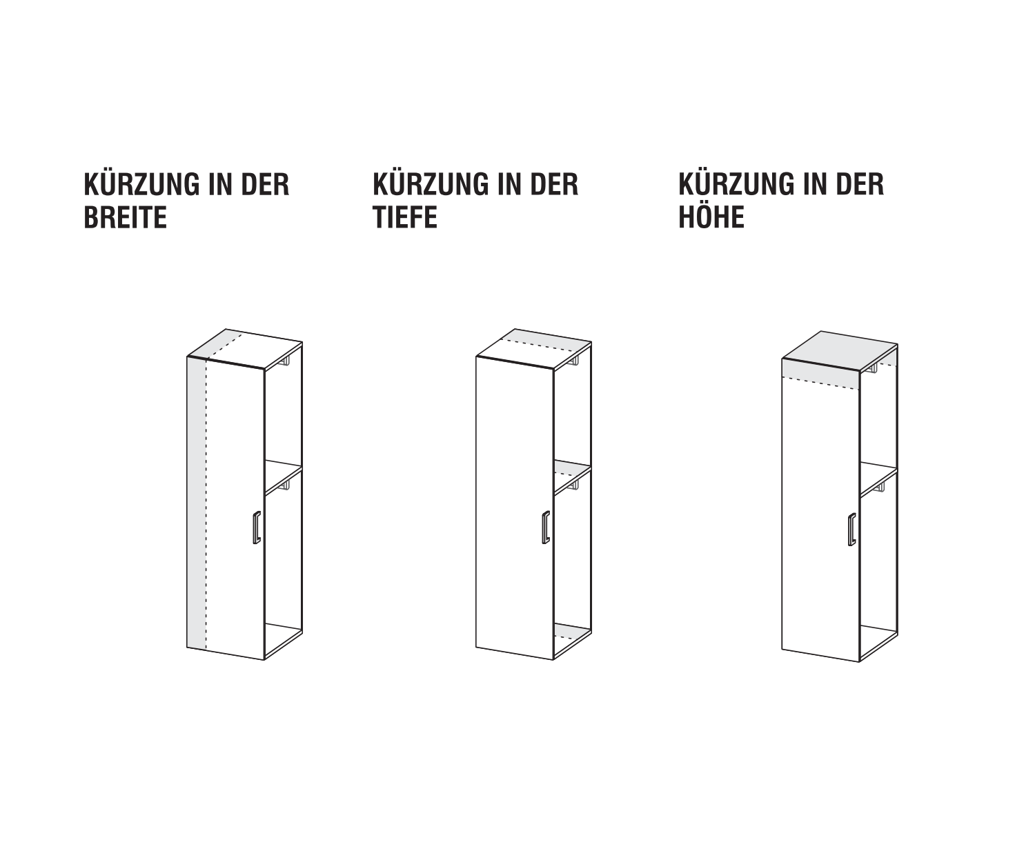 Armadio su misura Accorciamento in profondità larghezza e altezza Armadio su misura Accorciamento in profondità larghezza e altezza