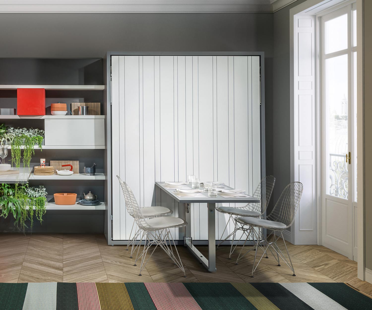 Modern Clei Letto a scomparsa di design Penelope 2 Dining con tavolo da pranzo Modern Clei Letto a scomparsa di design Penelope 2 Dining con tavolo da pranzo