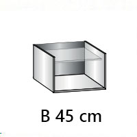 L 45 cm / H 30 cm / P 24,5 cm Ripiano con vassoio
