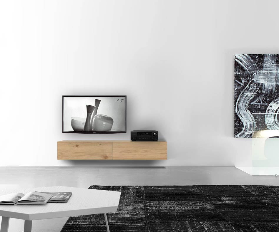 Livitalia Design in legno configuratore a parete 180 cm 32 cm 56 cm rovere chiaro Livitalia Design in legno configuratore a parete 180 cm 32 cm 56 cm rovere chiaro