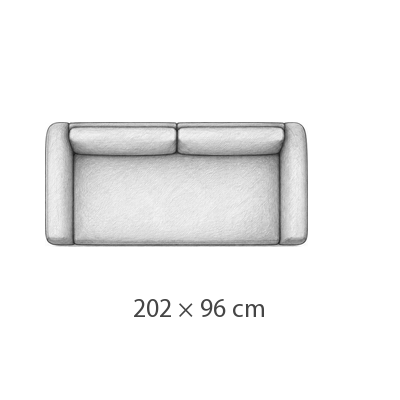 202 × 96 cm · Larghezza del letto 145 cm