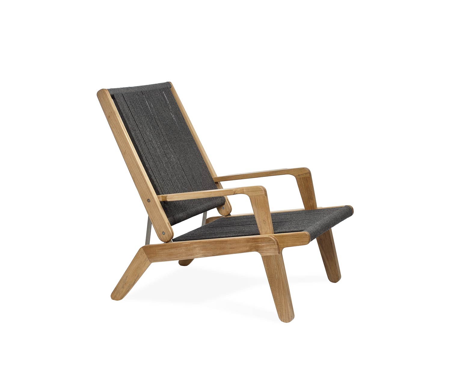 Oasiq Sedia lounge di design Skagen in teak con rivestimento in corda Oasiq Sedia lounge di design Skagen in teak con rivestimento in corda