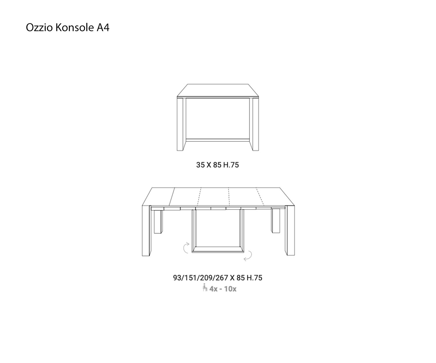 Ozzio Console Schizzo A4 Ozzio Console Schizzo A4