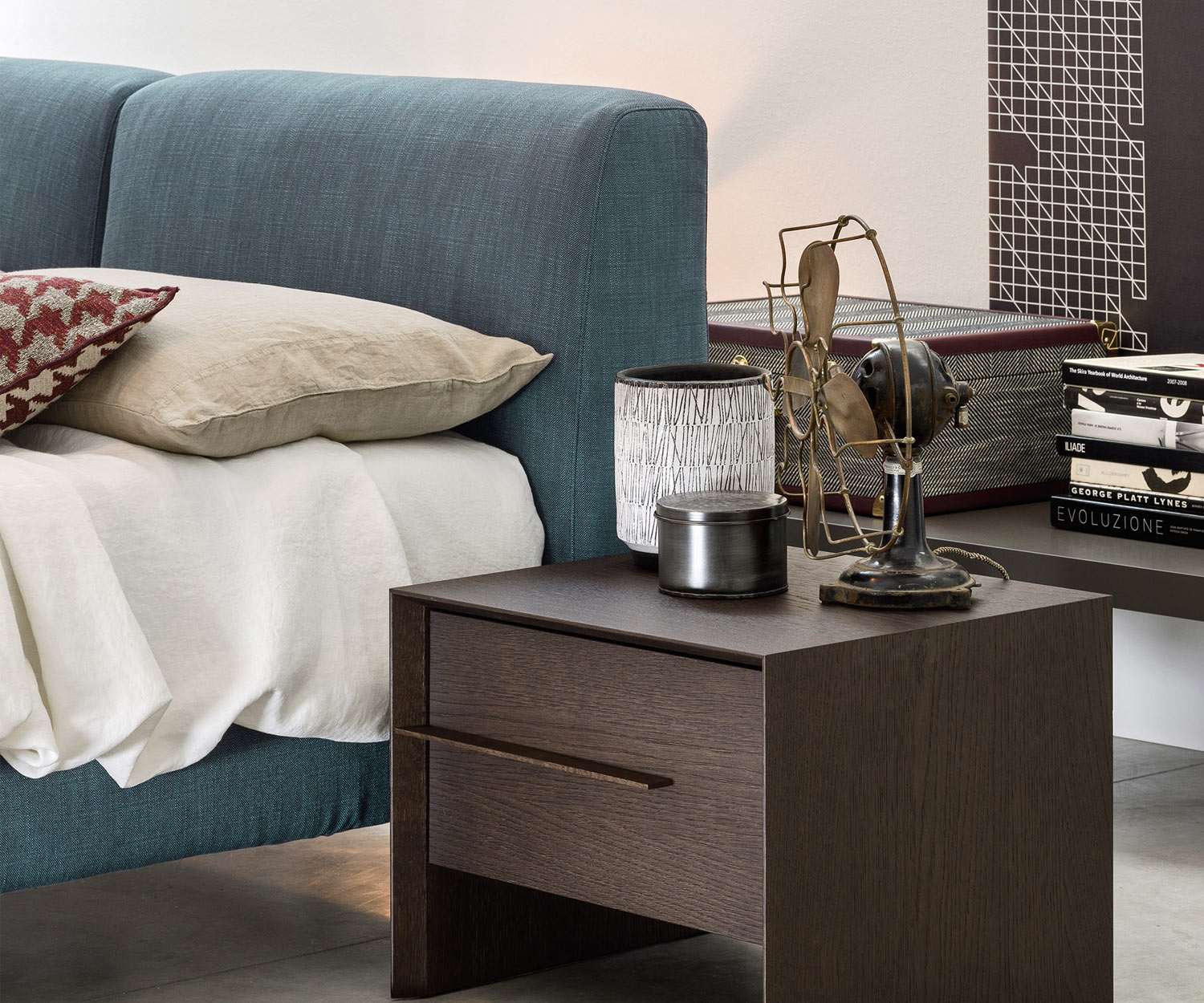 Moderno Novamobili Letto imbottito Testata con dettaglio Margot Moderno Novamobili Letto imbottito Testata con dettaglio Margot