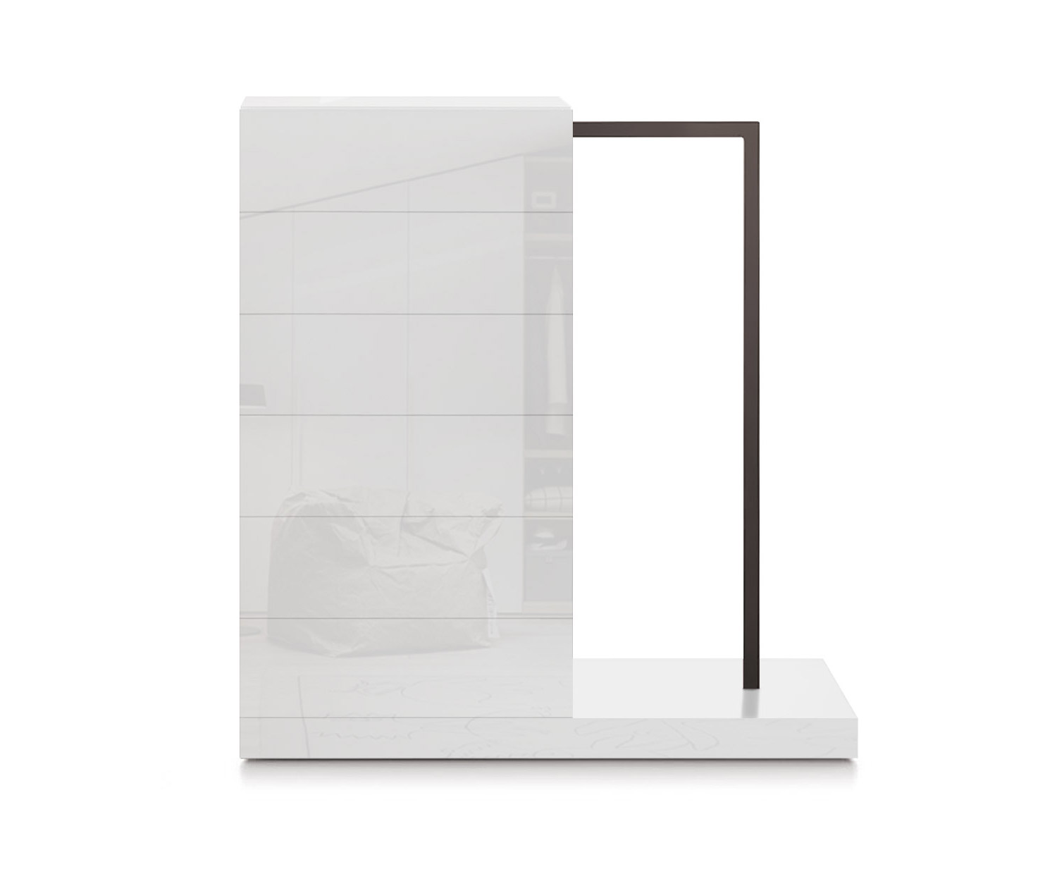 Novamobili Easy6 cassettiera alta + armadio destro L54cm bianco lucido400 Novamobili Easy6 cassettiera alta + armadio destro L54cm bianco lucido400