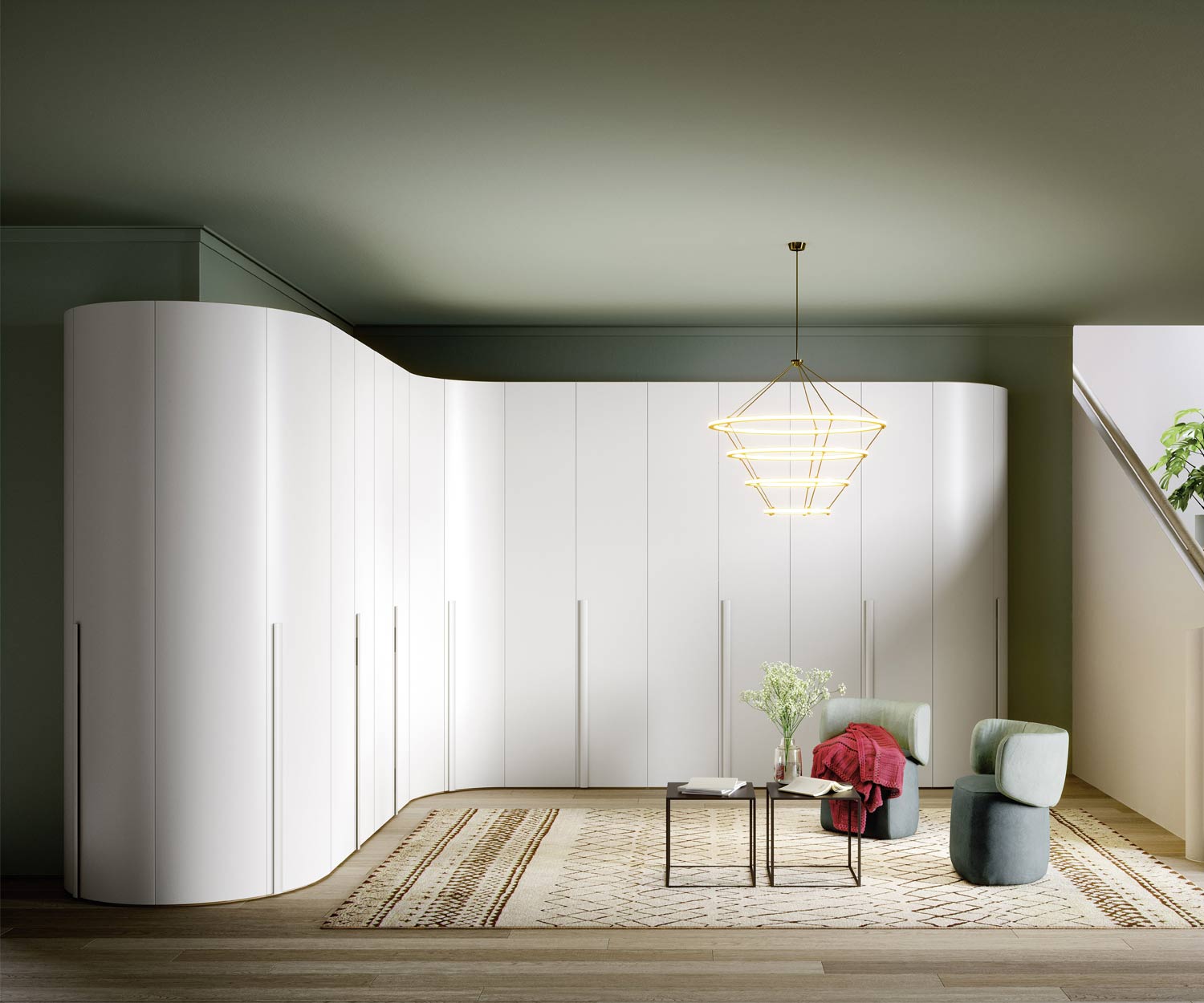 Esclusivo Novamobili Armadio rotondo di design Alfa Curvo Esclusivo Novamobili Armadio rotondo di design Alfa Curvo