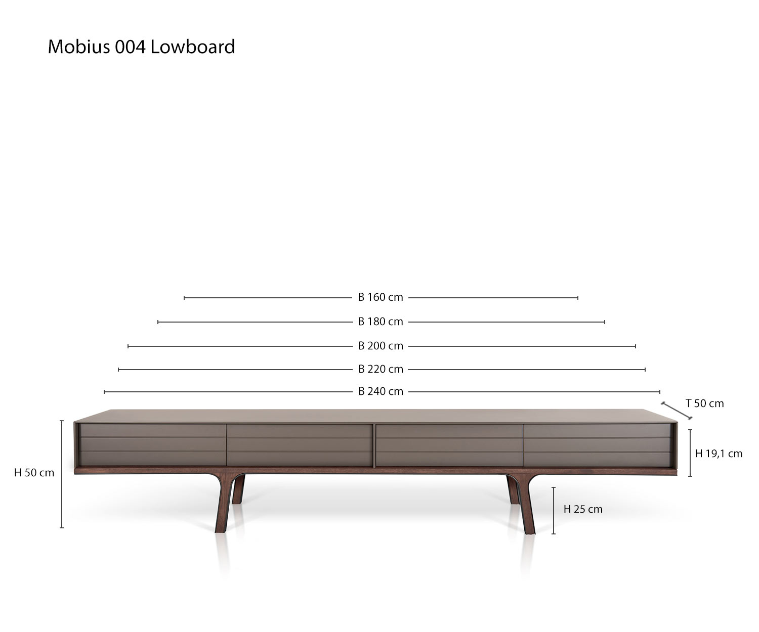 Mensola bassa di design Mobius 004 di al2 Schizzo Varianti Dimensioni Misure Mensola bassa di design Mobius 004 di al2 Schizzo Varianti Dimensioni Misure