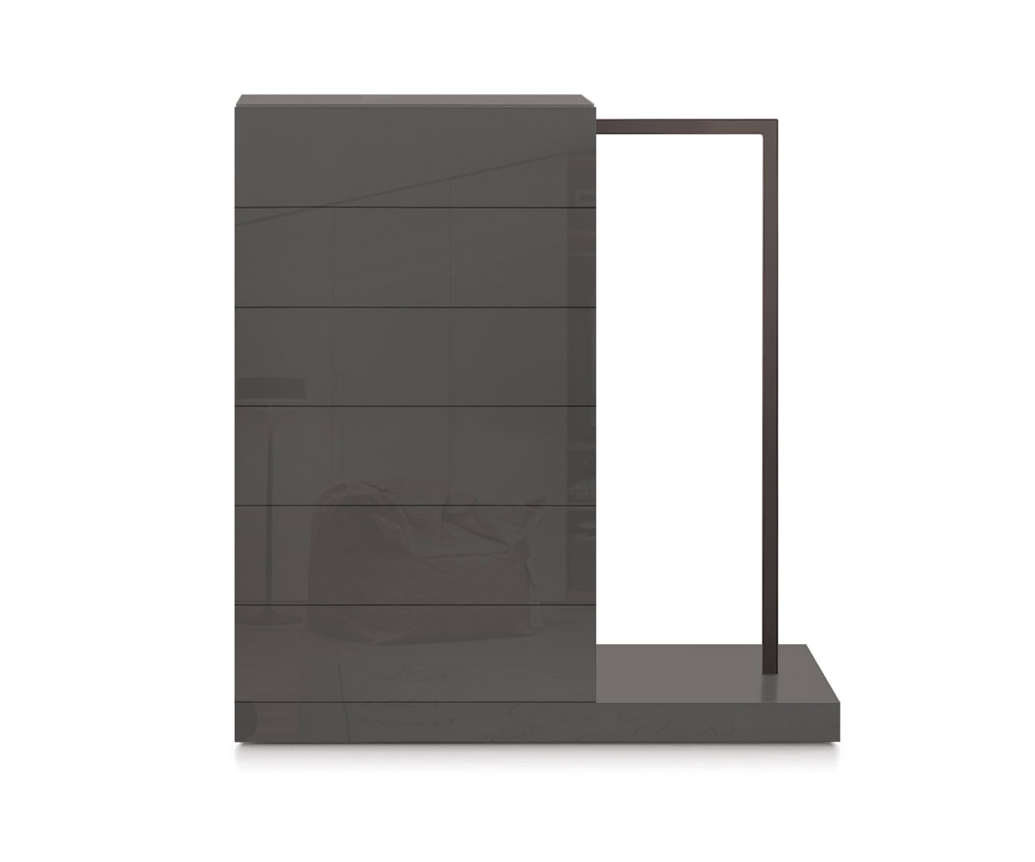 Novamobili Cassettiera alta Easy6 + armadio a destra L64cm quarzo lucido410 Novamobili Cassettiera alta Easy6 + armadio a destra L64cm quarzo lucido410