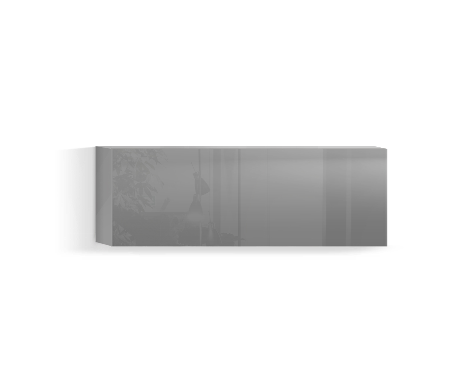 Parete attrezzata di design per soggiorno H32 L90 fondo grigio chiaro430