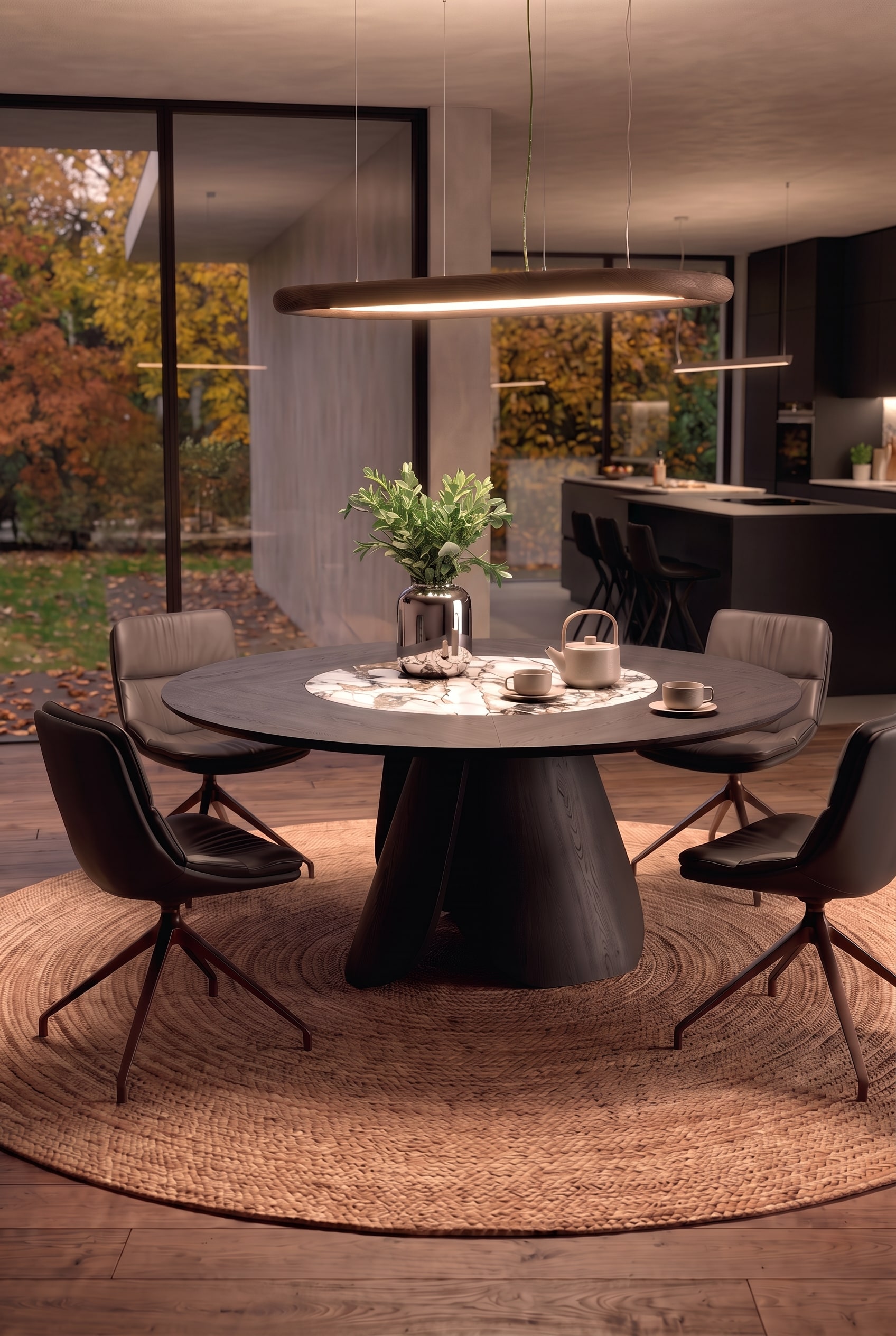 Essbereich runder Esstisch modernes Design Essbereich runder Esstisch modernes Design
