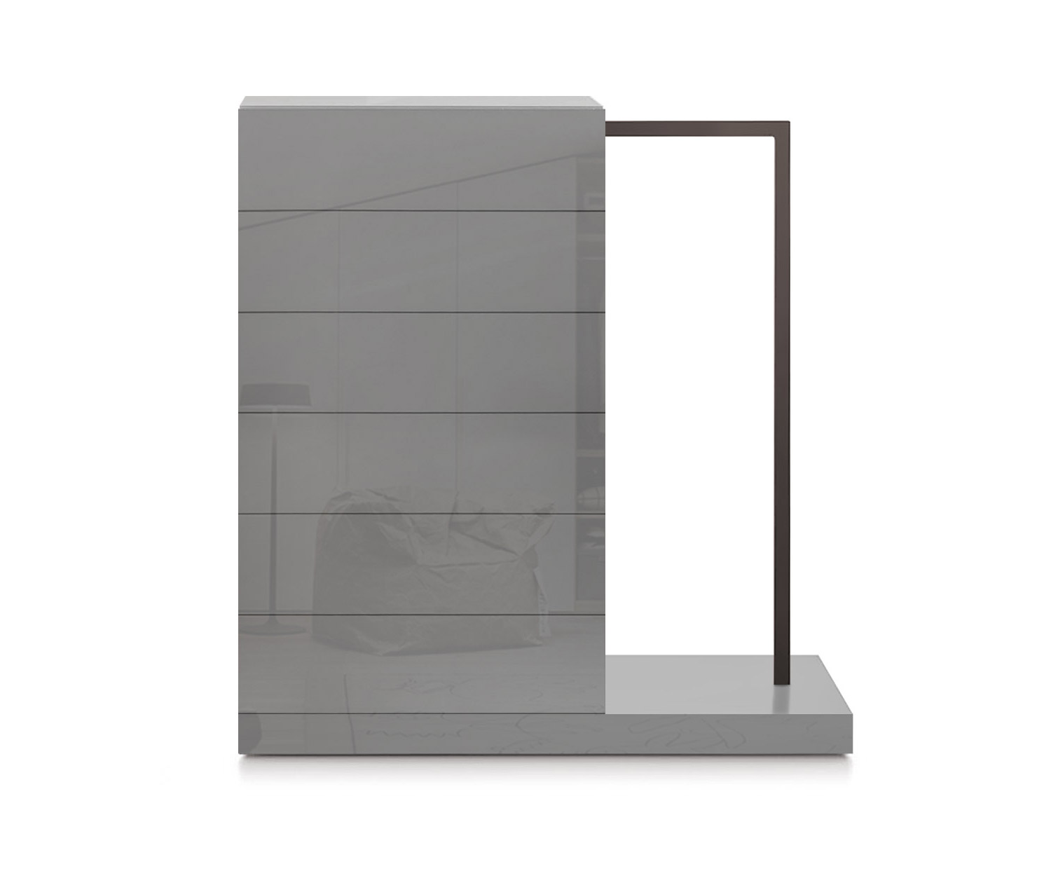 Novamobili Easy6 cassettiera alta + armadio destro L64cm grigio chiaro lucido430 Novamobili Easy6 cassettiera alta + armadio destro L64cm grigio chiaro lucido430