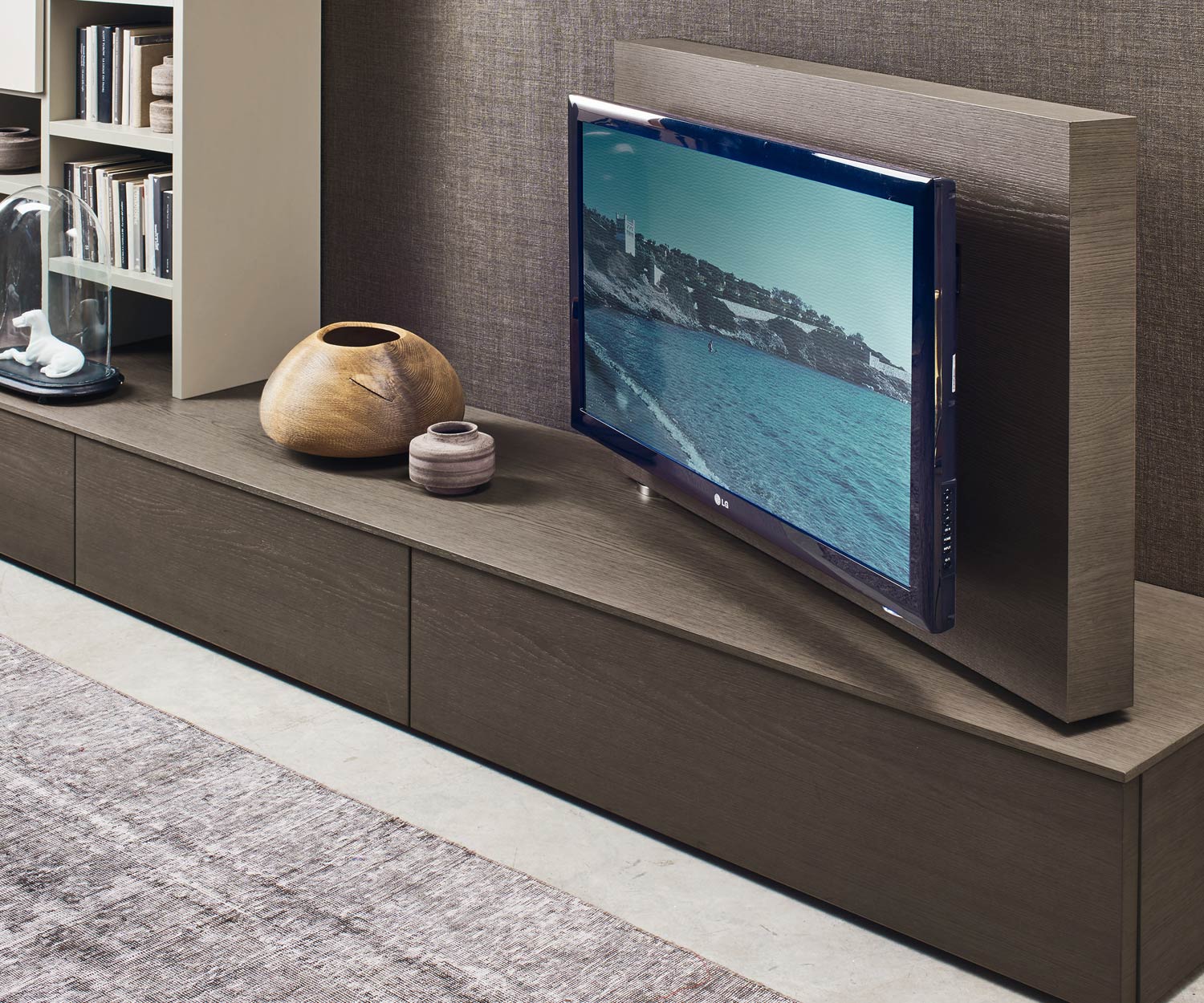 Livitalia Pensile di design C45 con pannello TV orientabile