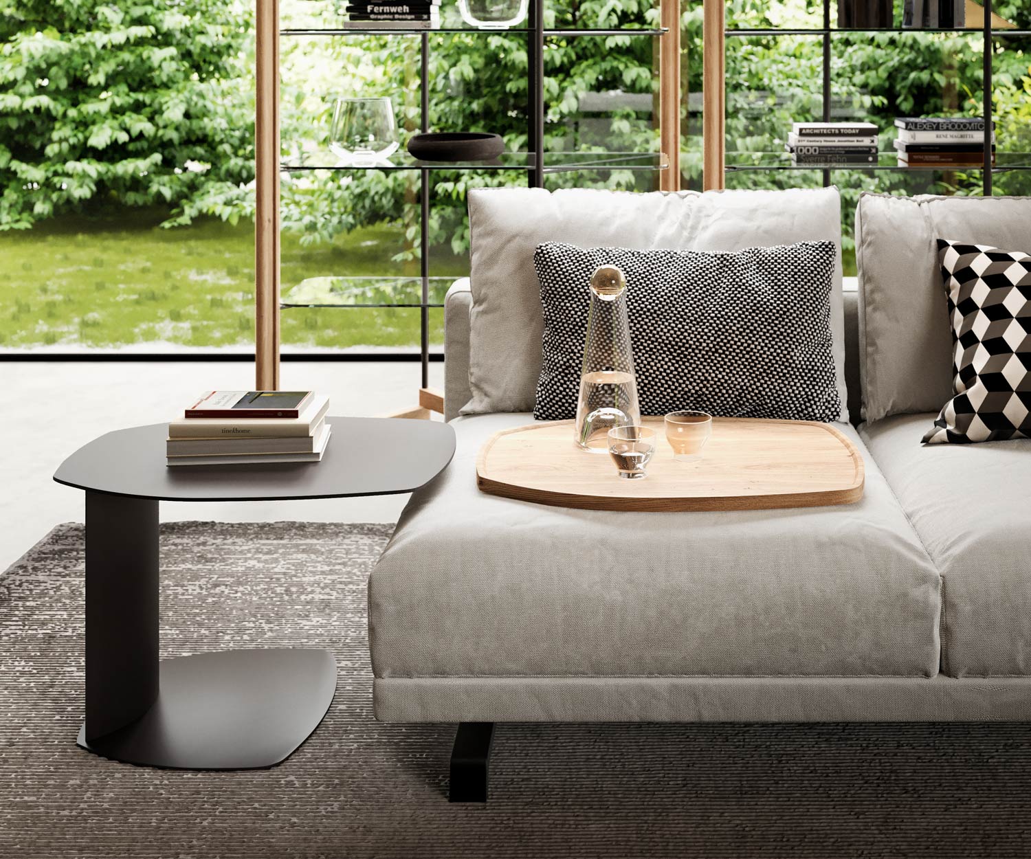 OzzioZoom T058 tavolino con vassoio in legno estraibile, regolabile in altezza OzzioZoom T058 tavolino con vassoio in legno estraibile, regolabile in altezza