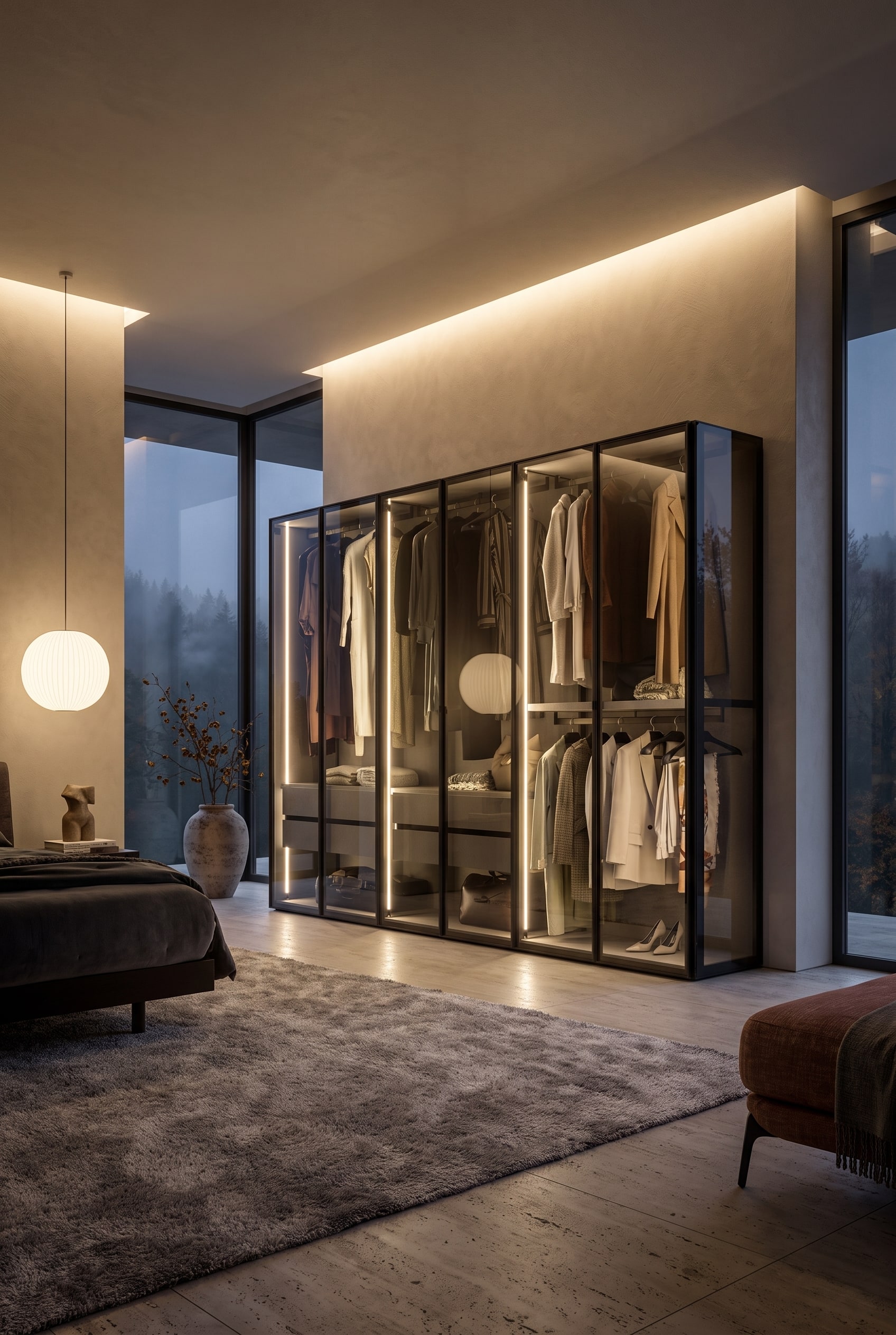 Schlafzimmer Glas-Kleiderschrank Modern Schlafzimmer Glas-Kleiderschrank Modern