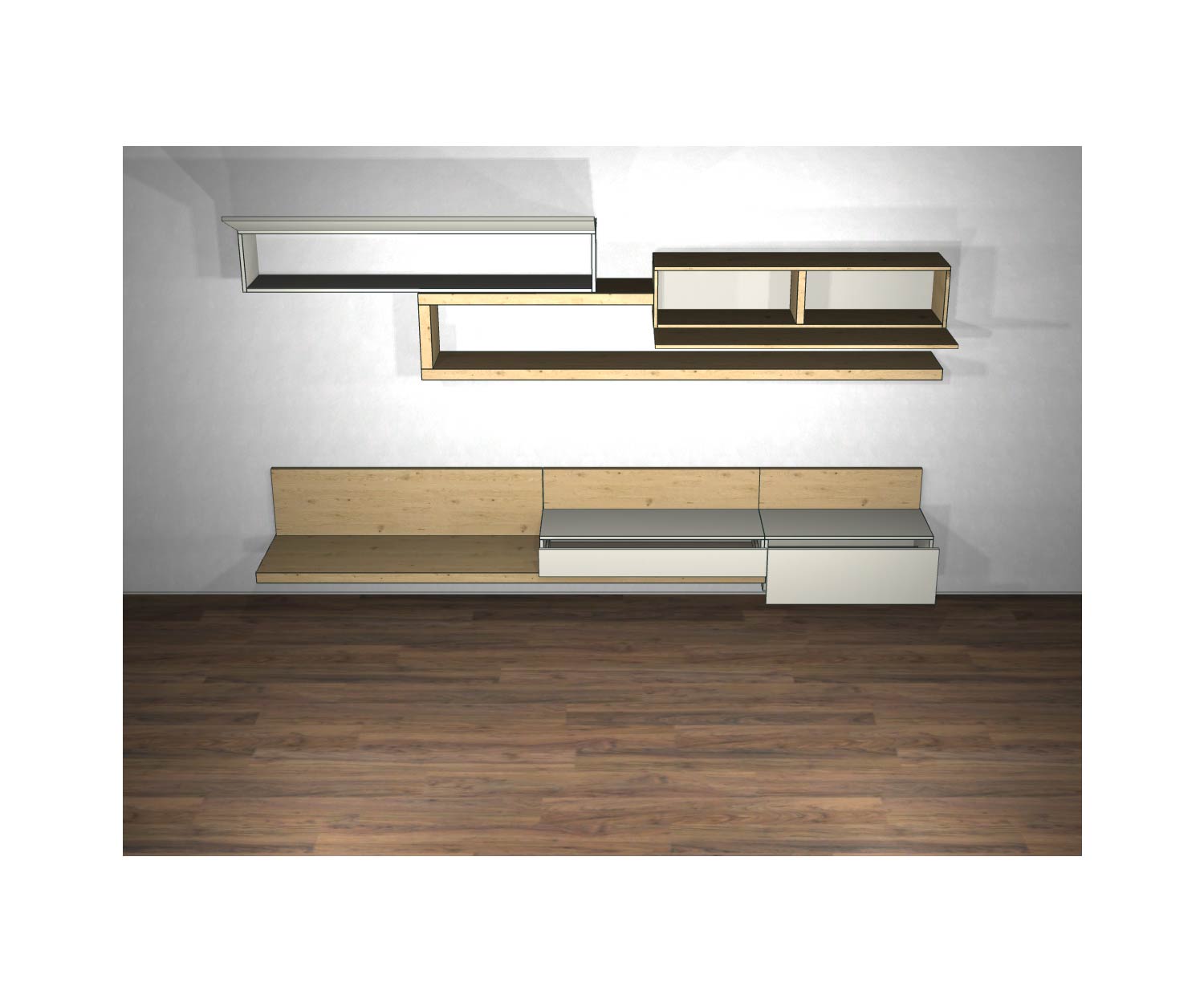 Livitalia Pensile di design C26 elementi a giorno e ante a giorno Livitalia Pensile di design C26 elementi a giorno e ante a giorno