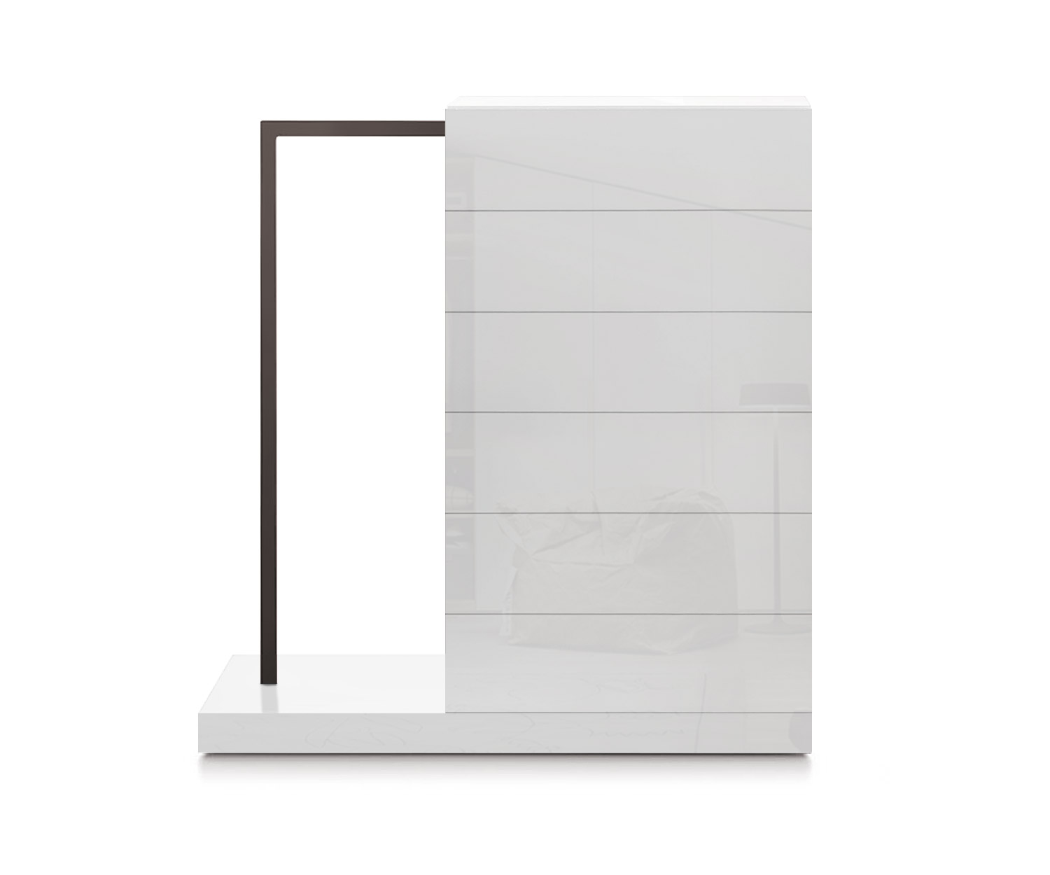 Novamobili Cassettiera alta Easy6 + armadio a sinistra L64cm bianco lucido400 Novamobili Cassettiera alta Easy6 + armadio a sinistra L64cm bianco lucido400