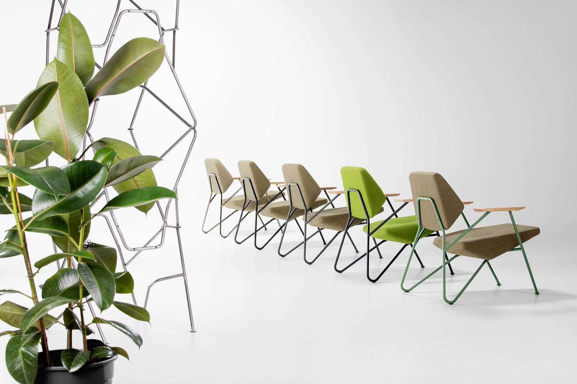 Sedia da salotto di design Prostoria Polygon