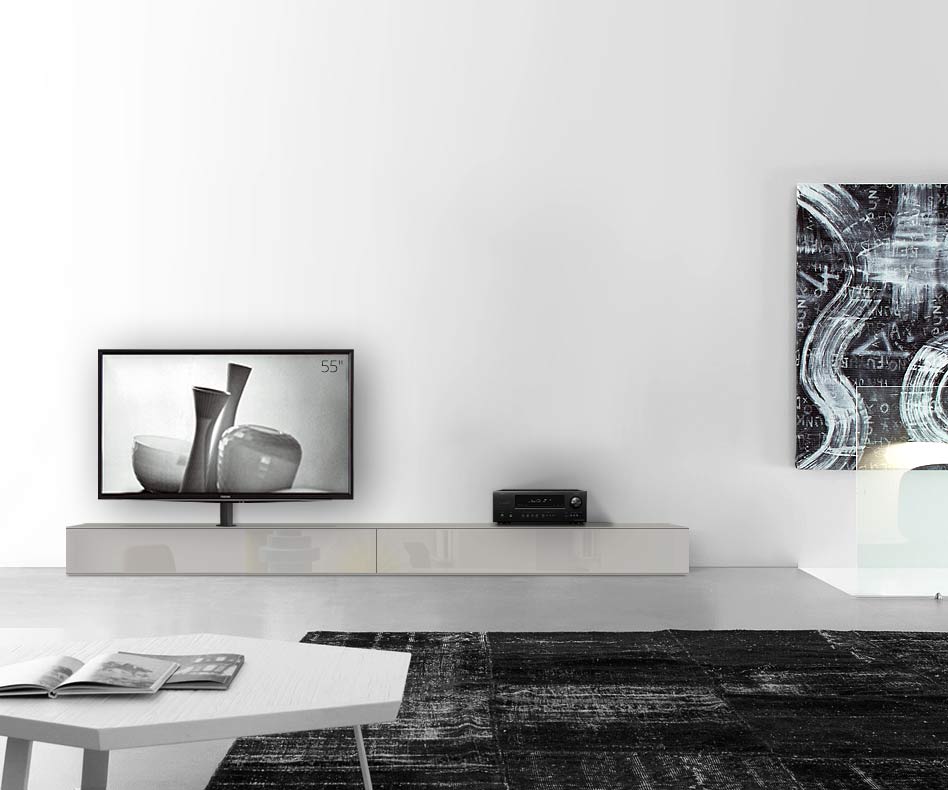 Configuratore di lavagne di design con porta TV larghezza 300 25,5 45 sinistra grigio chiaro lucido Configuratore di lavagne di design con porta TV larghezza 300 25,5 45 sinistra grigio chiaro lucido