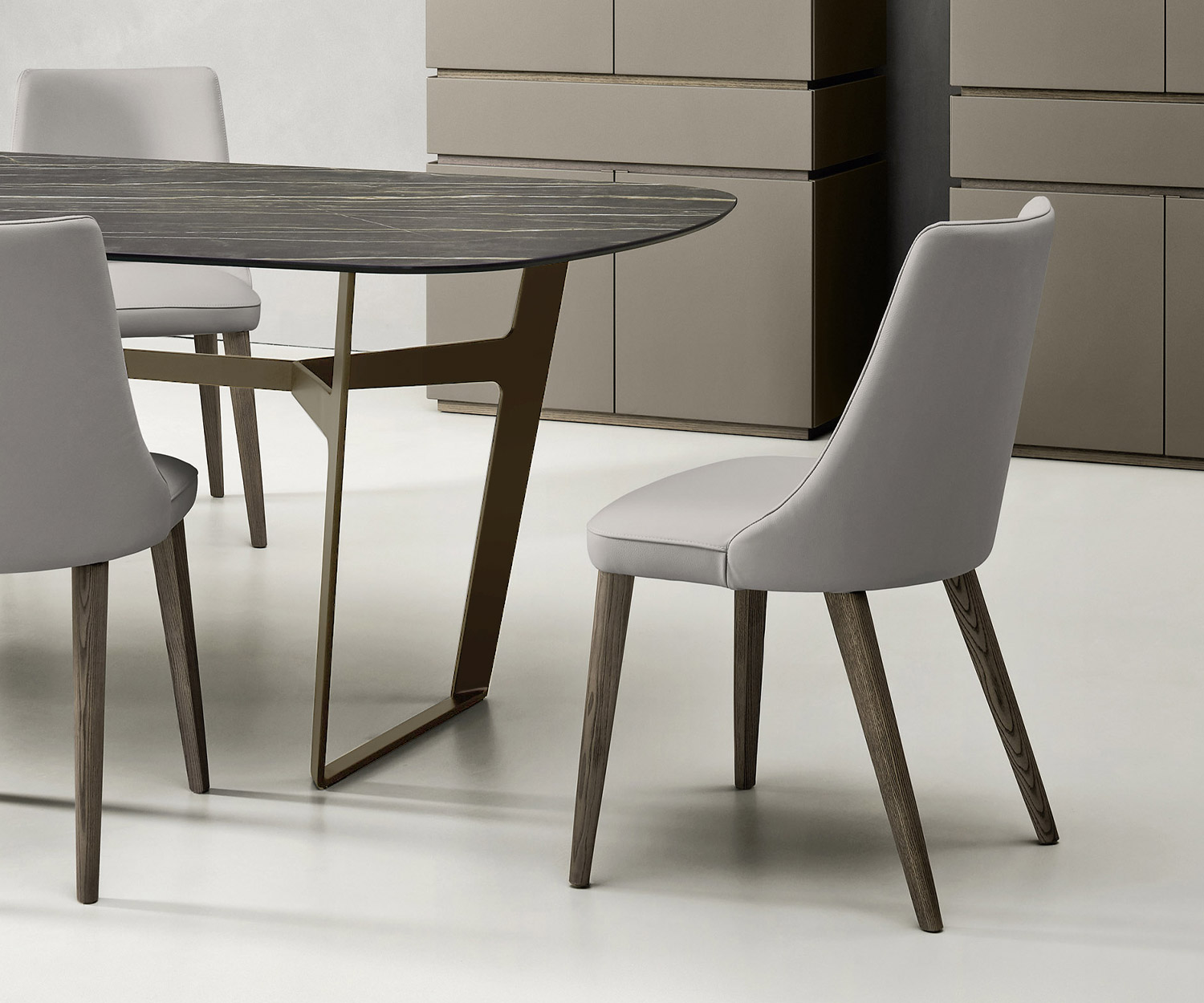Confortevole sedia di design Eva per la sala da pranzo di Livitalia