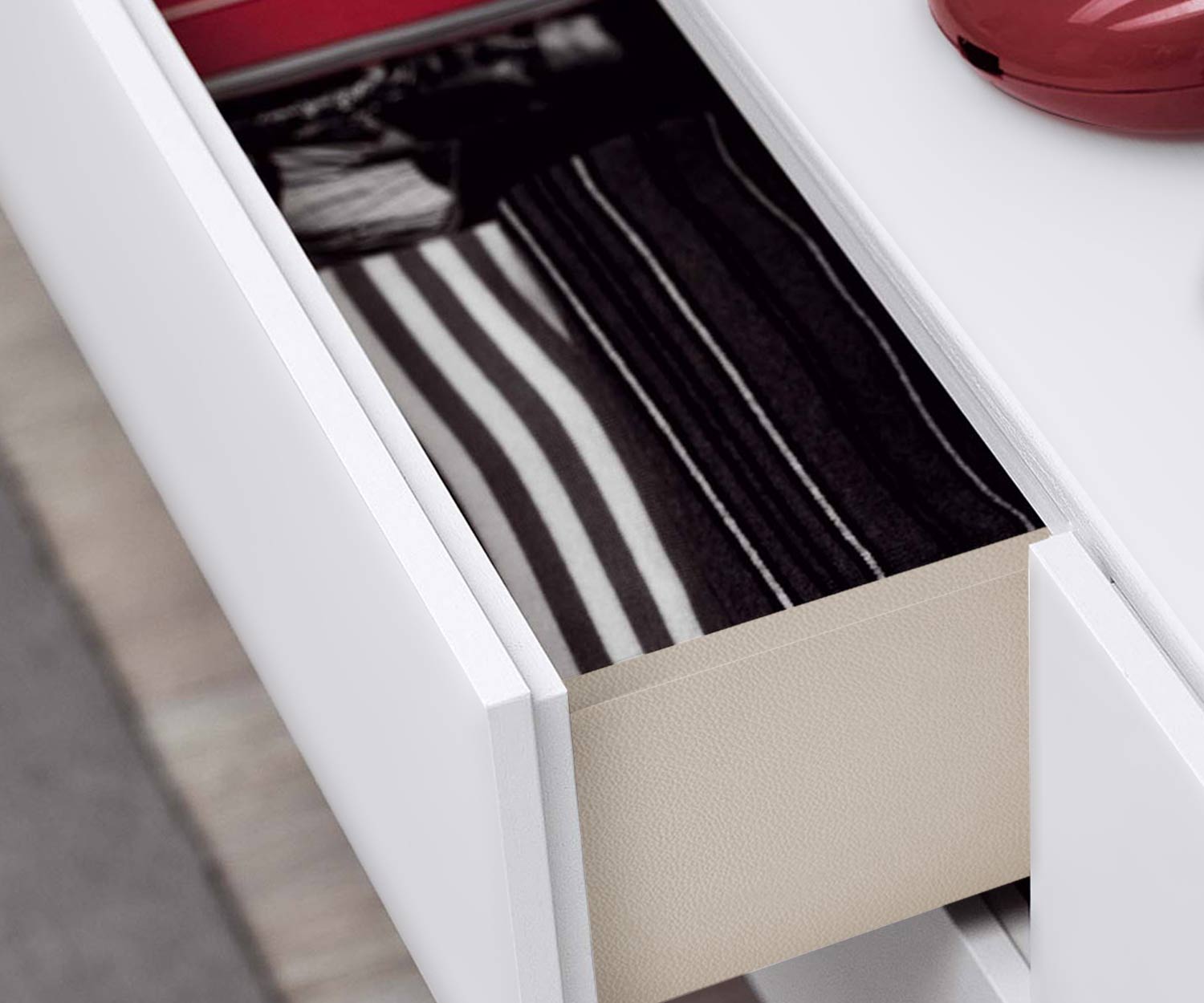 Novamobili Pensile Easy 4 cassetti bianco opaco L 216 cm Novamobili Pensile Easy 4 cassetti bianco opaco L 216 cm