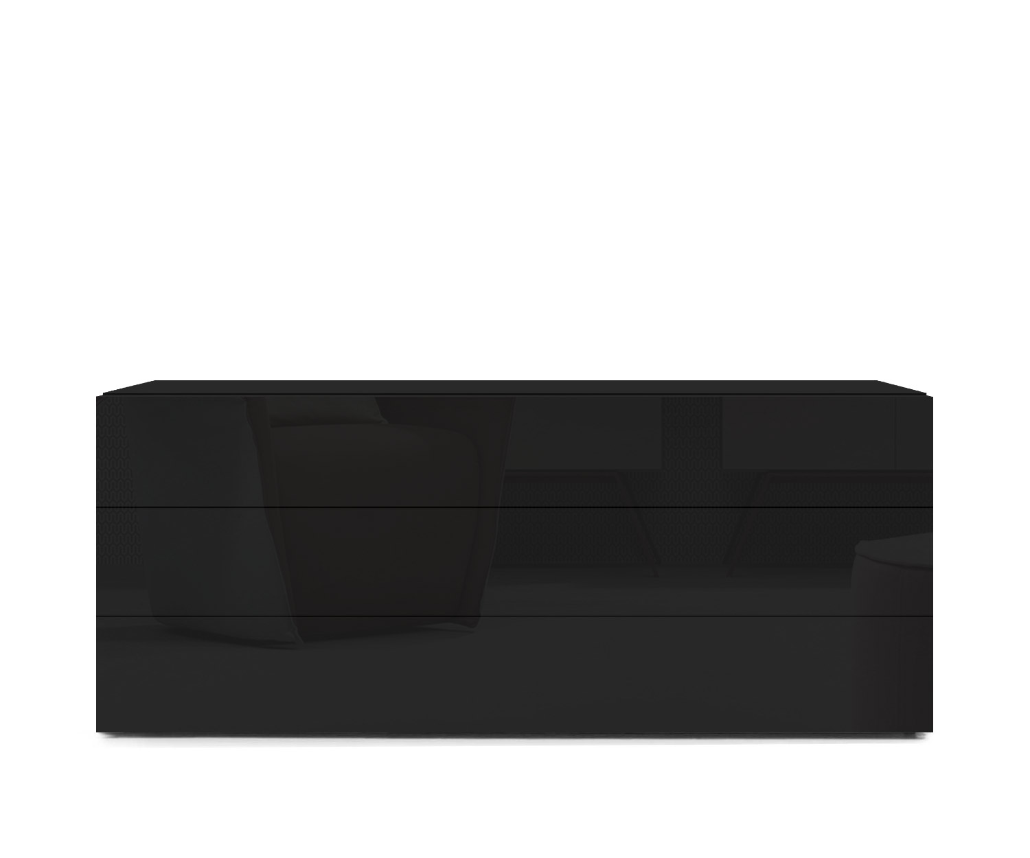 Novamobili Cassettiera Easy 3 posti L128cm nero418 Novamobili Cassettiera Easy 3 posti L128cm nero418