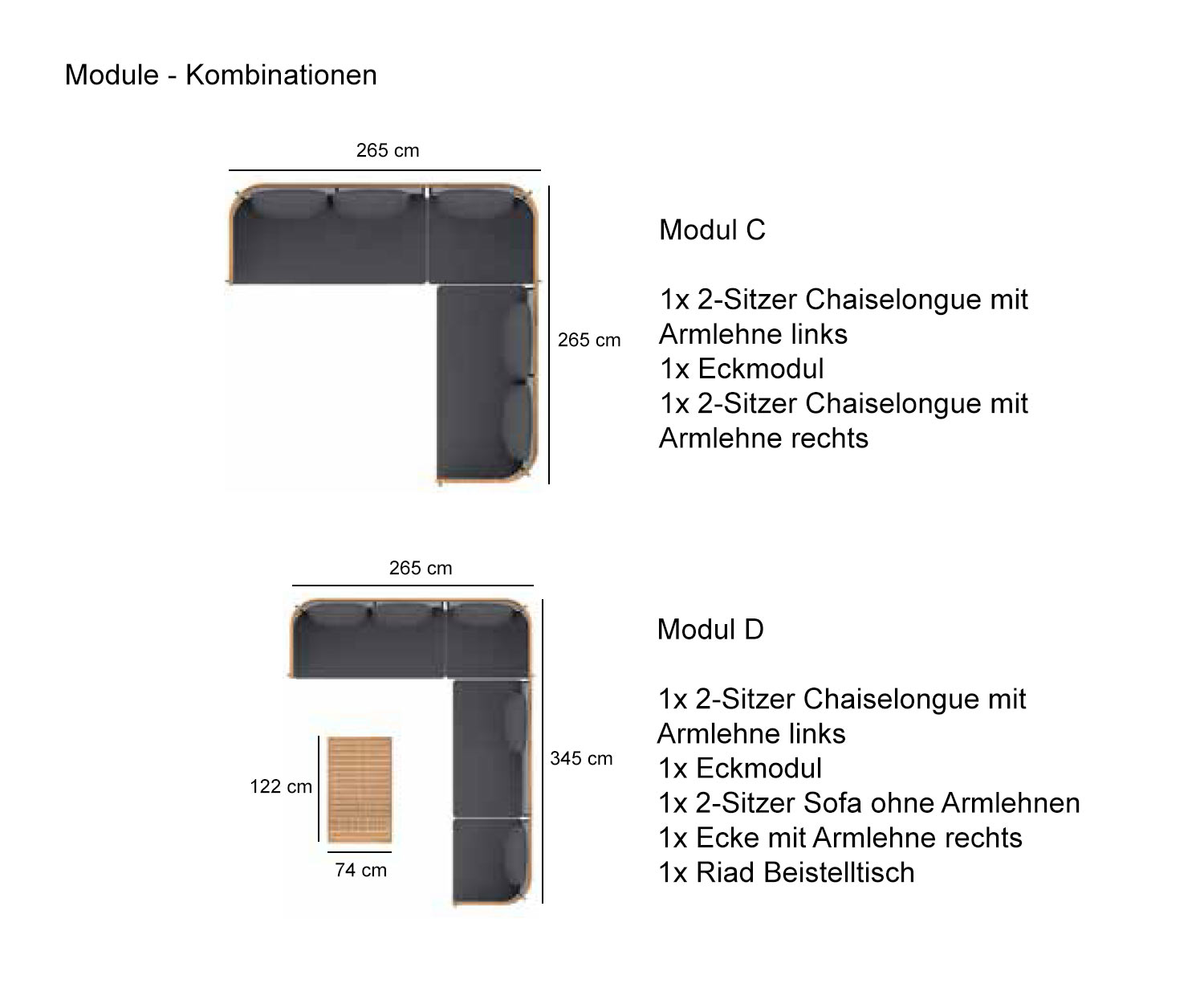 Collezione di giardini di design Riad di Oasiq con combinazioni di moduli Collezione di giardini di design Riad di Oasiq con combinazioni di moduli