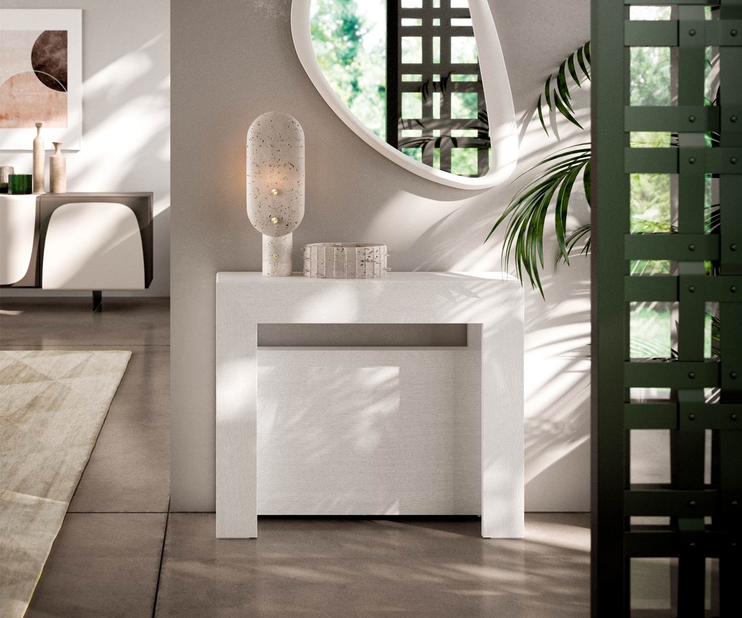 Mini console ripiegata a parete Mini console ripiegata a parete