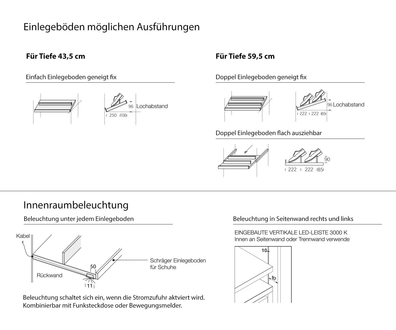 Finitura della scarpiera di design Finitura della scarpiera di design