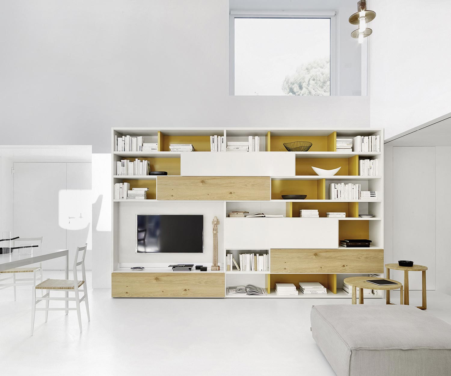 Libreria moderna Livitalia Design C51 in rovere chiaro Libreria moderna Livitalia Design C51 in rovere chiaro