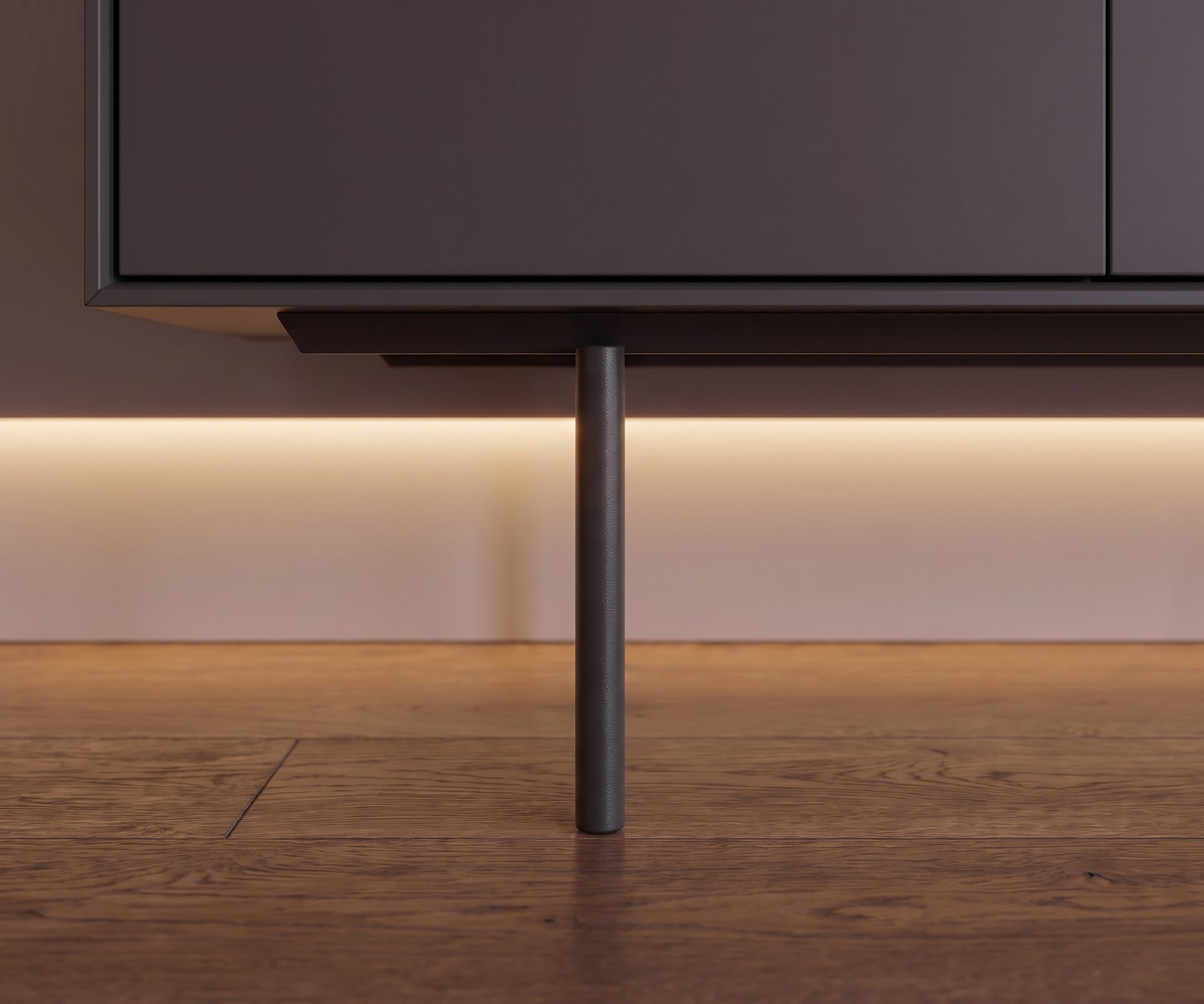 Credenza design noce laccato grigio scuro opaco Ante con tecnologia push-pull Credenza design noce laccato grigio scuro opaco Ante con tecnologia push-pull