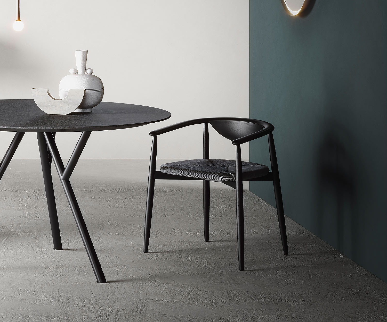 Novamobili Sedia Rose in rovere massiccio grigio imbottitura in grigio Novamobili Sedia Rose in rovere massiccio grigio imbottitura in grigio