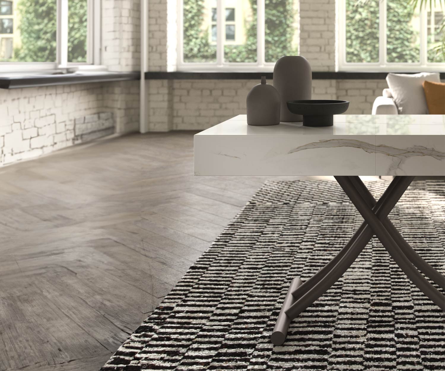 Tavolino moderno in marmo e vetro di alta qualità Tavolino moderno in marmo e vetro di alta qualità