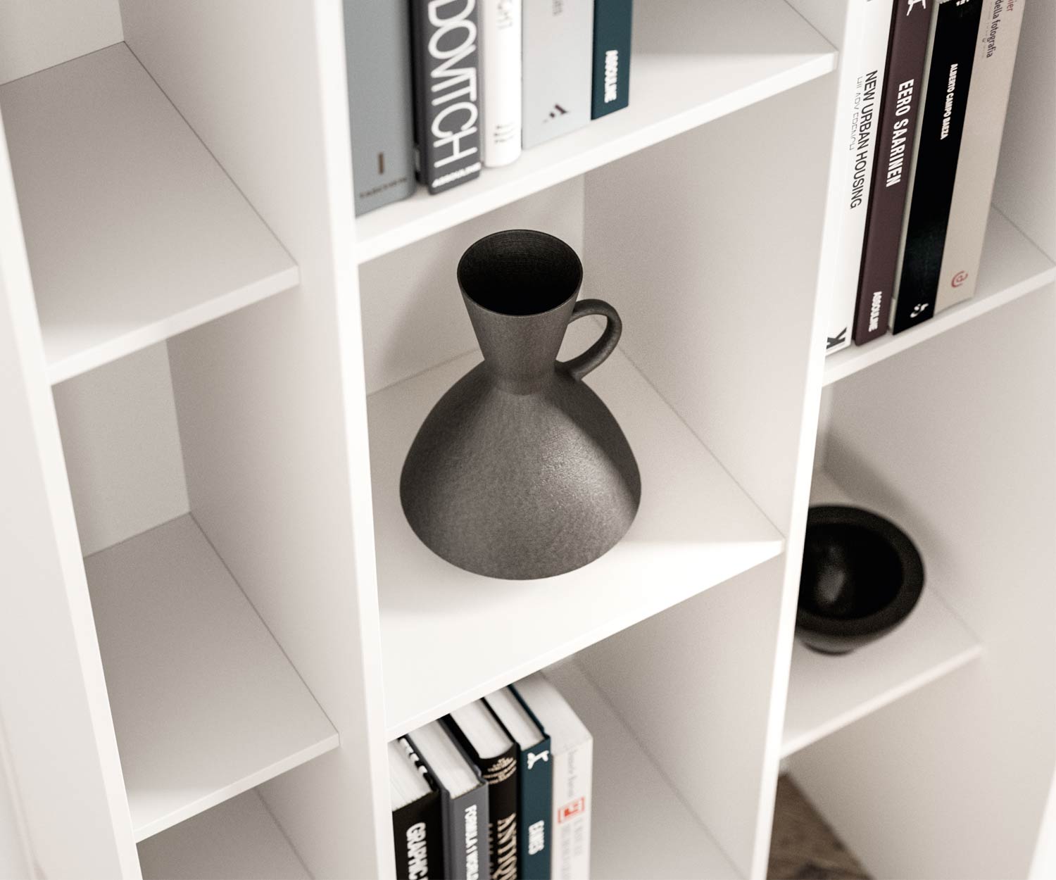 Ozzio Immagine di dettaglio della libreria Byblos X026 Ozzio Immagine di dettaglio della libreria Byblos X026