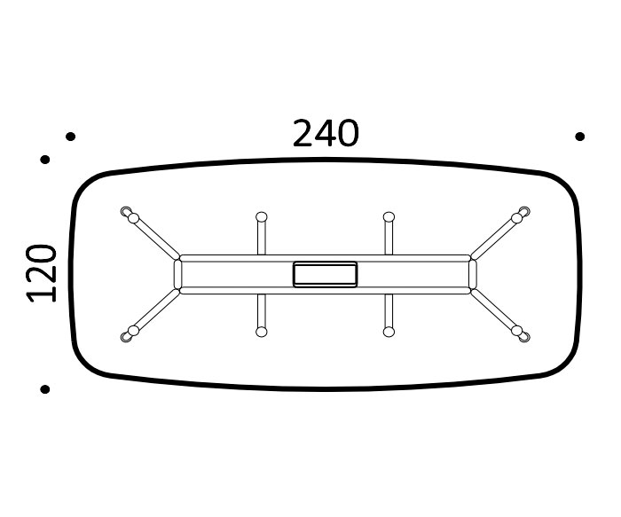 ICF Schizzo Unitable Manager 240x120cm ICF Schizzo Unitable Manager 240x120cm