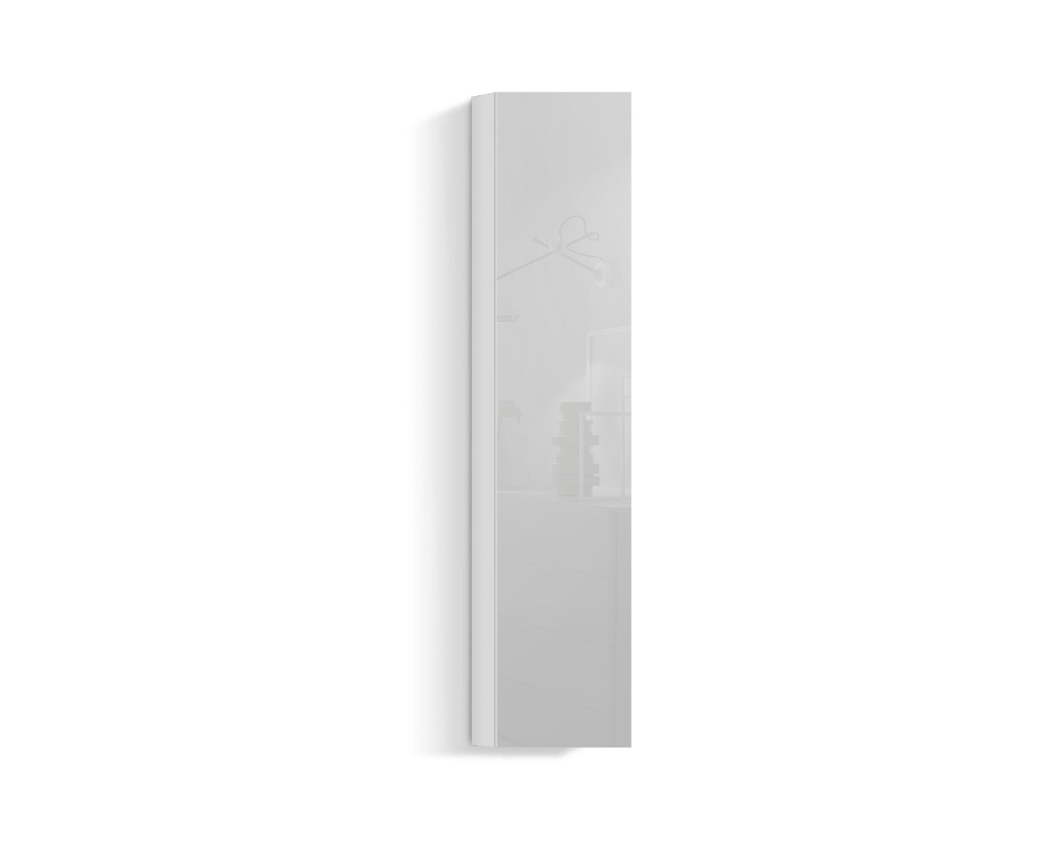 Parete attrezzata design verticale H160 L30 bianco400 Parete attrezzata design verticale H160 L30 bianco400