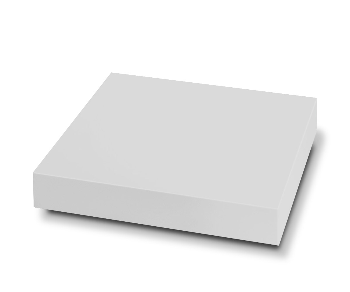 Novamobili Tavolino design bianco opaco 90x90 altezza 20 cm